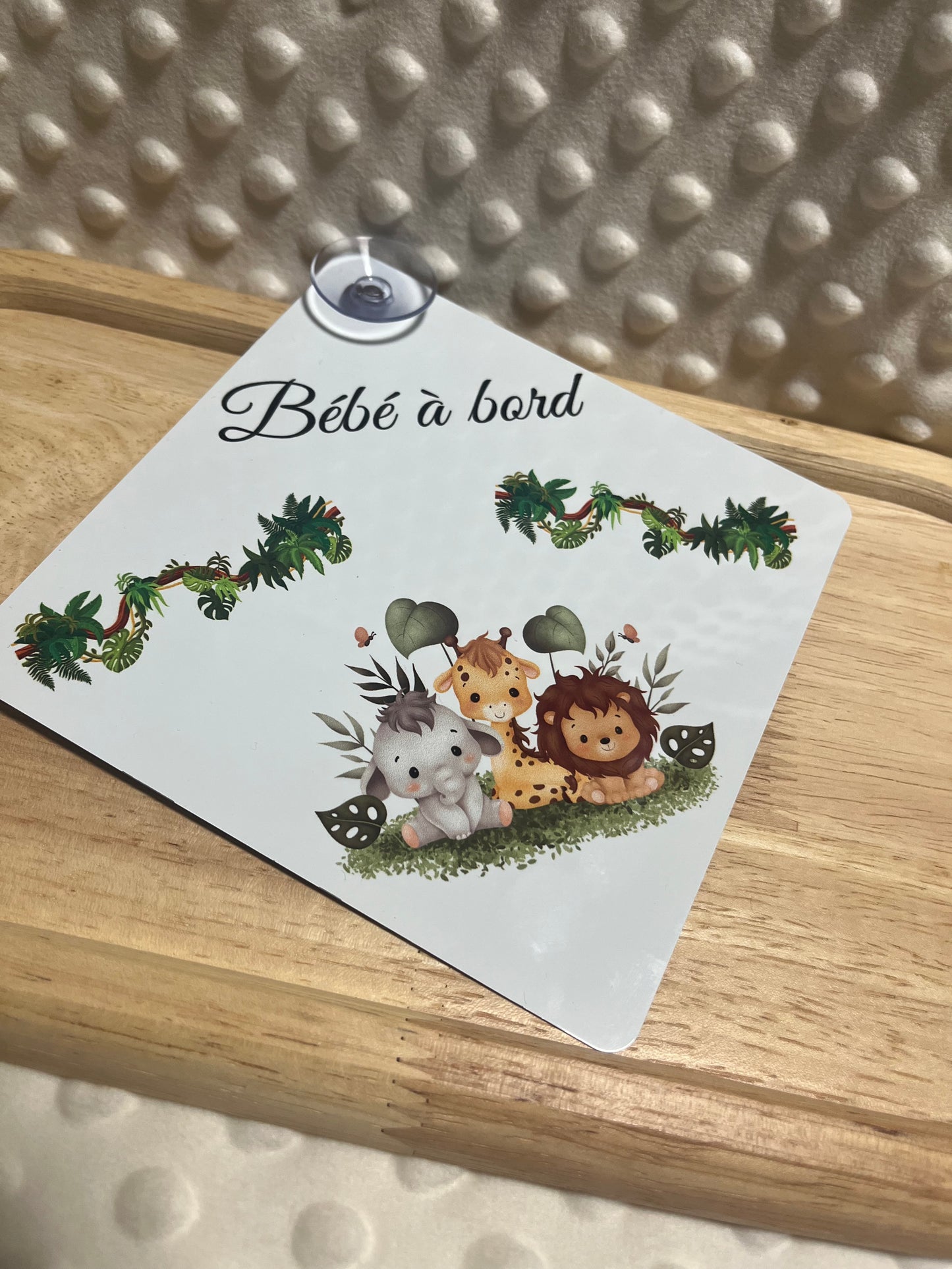 Plaque bébé à bord